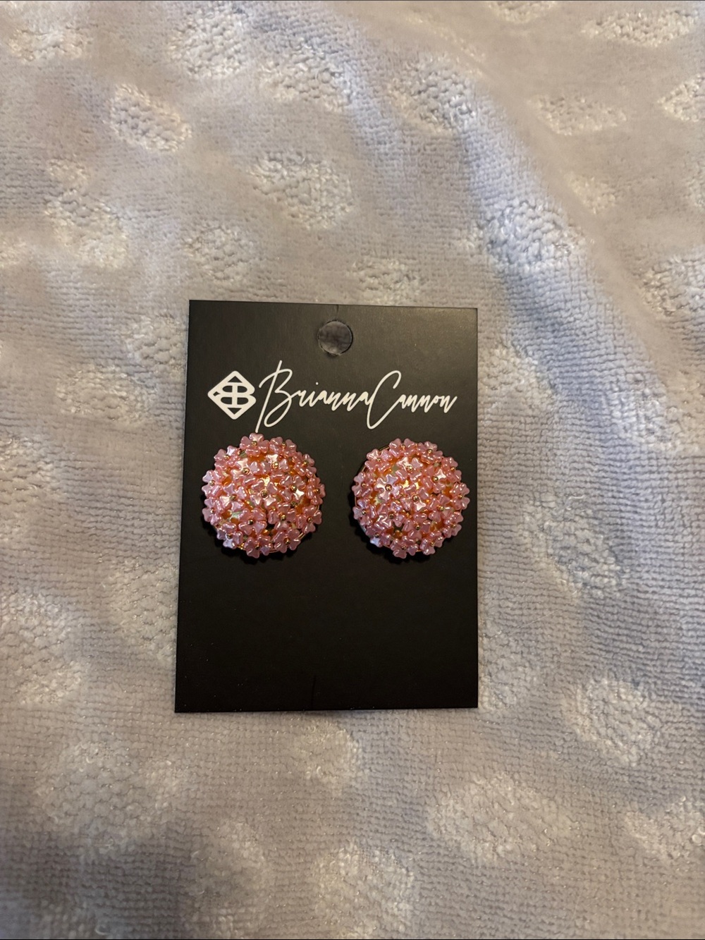 Brianna Cannon Pink Crystal Cluster Stud Earrings